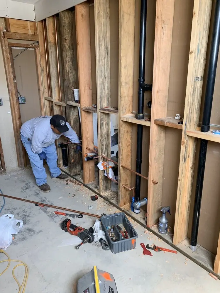 Commercial rough-in plumbing for Gas Line Repair in Erma